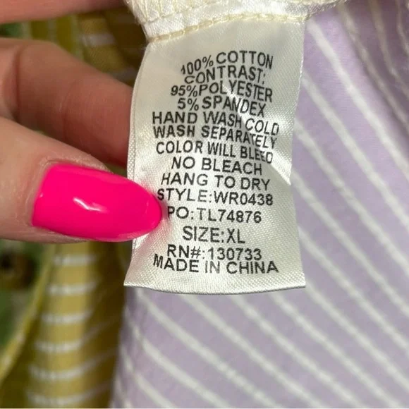 NEW Umgee Color Block Button Up Mini Shirt Dress Size XL Stripped Multicolor - Picture 6 of 12